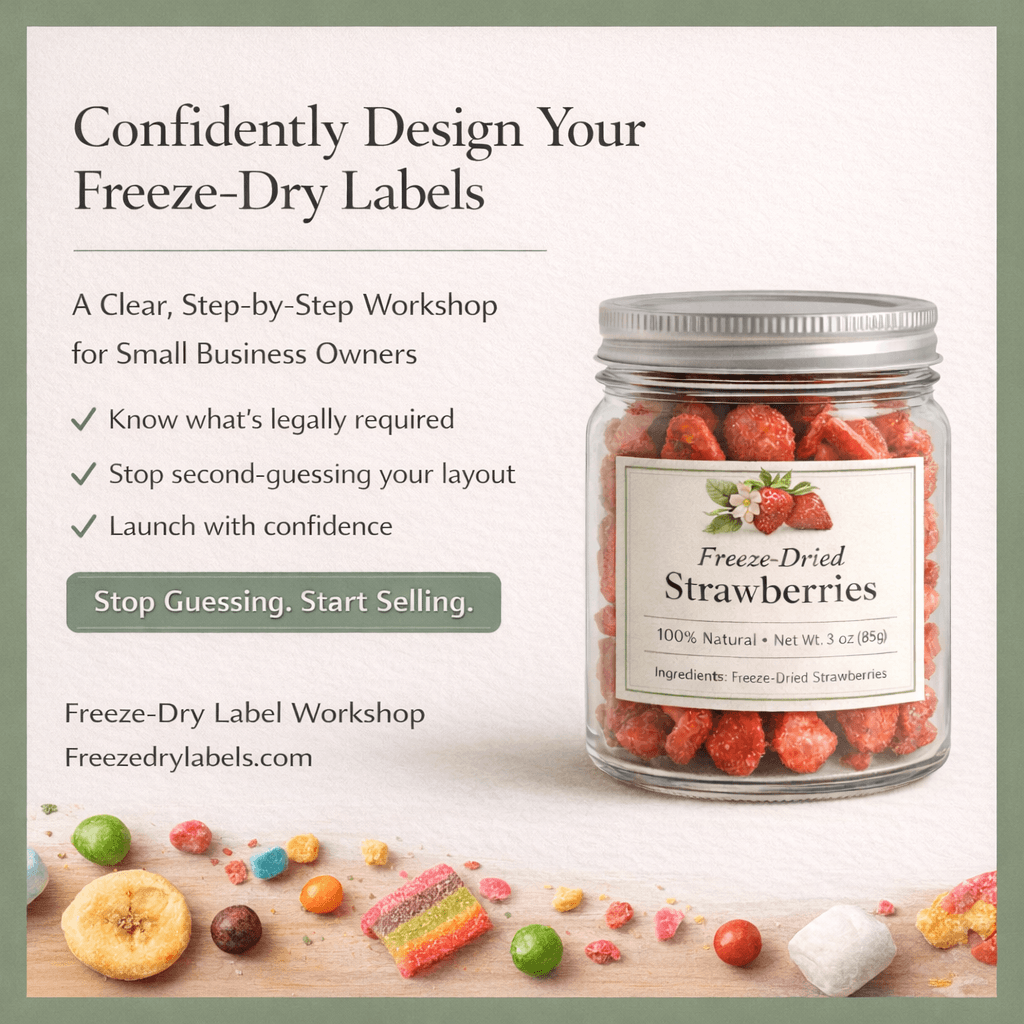 freeze-dry label design workshop for food products