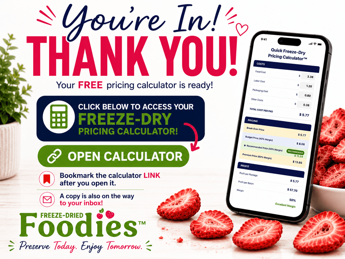 Free Freeze-Dry Calculator