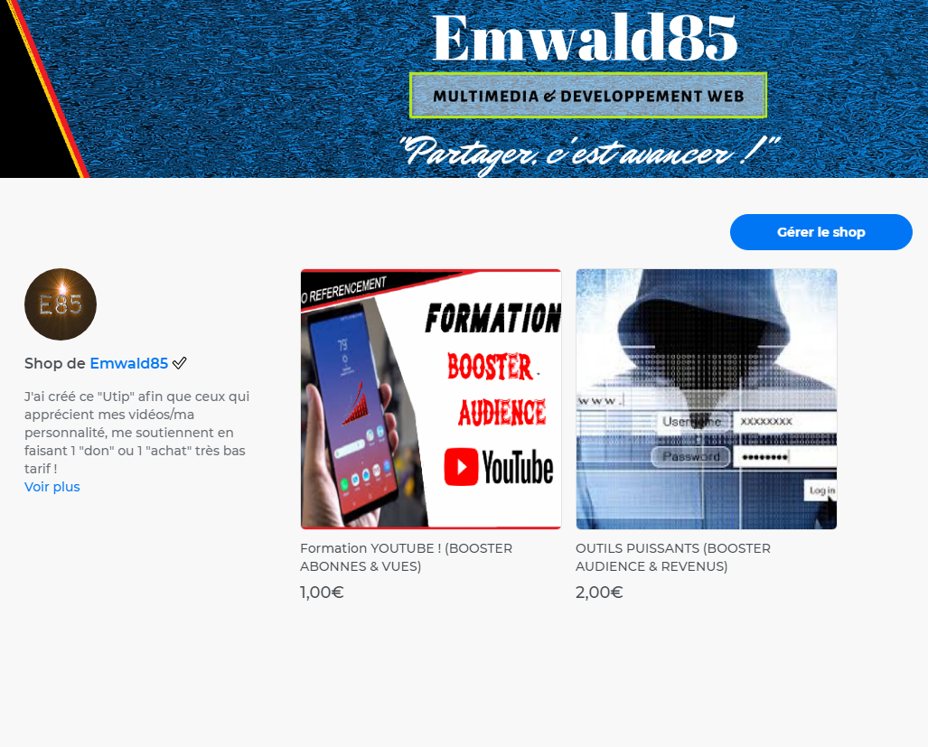 Emwald85 shop UTIP