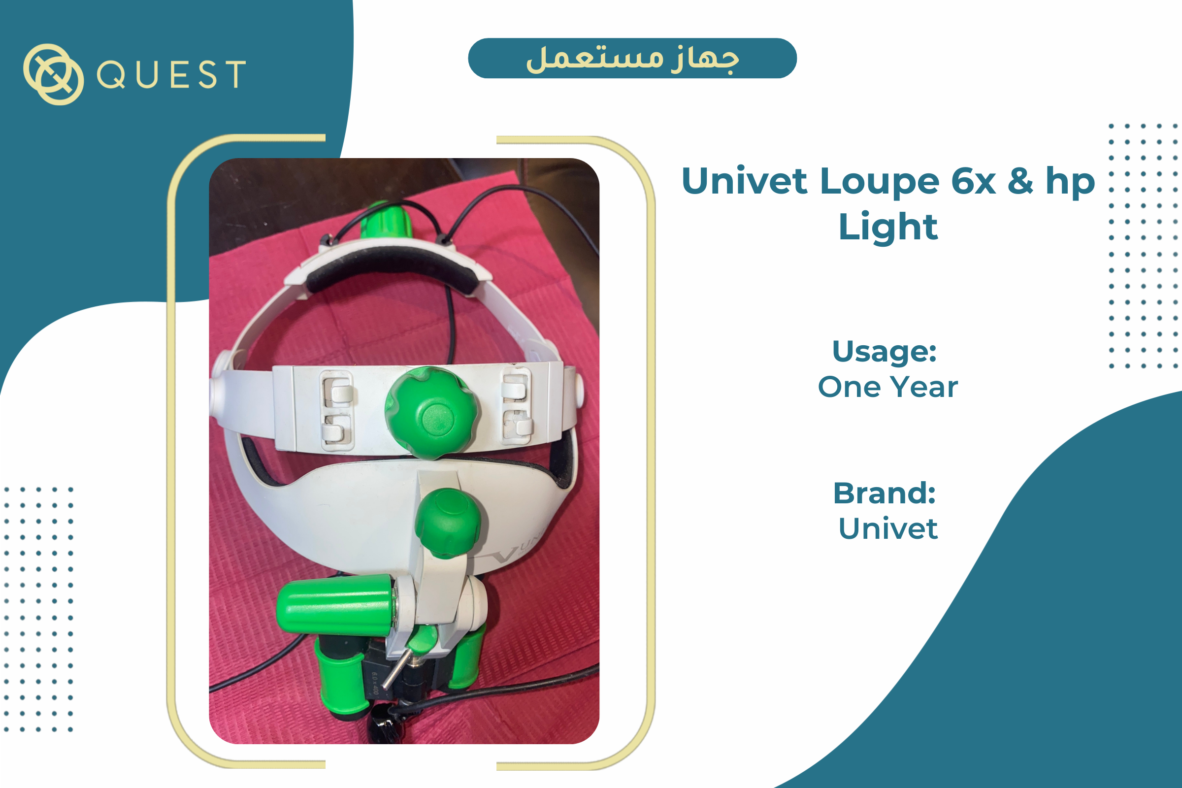 Loupe Univet 6x & light eos_Hp one Year