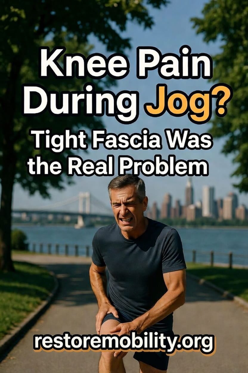 fascia and knee pain, why knee pain won’t go away after stretching, tight fascia symptoms, myofascial pain after injury,  fascia tension digestion stress 