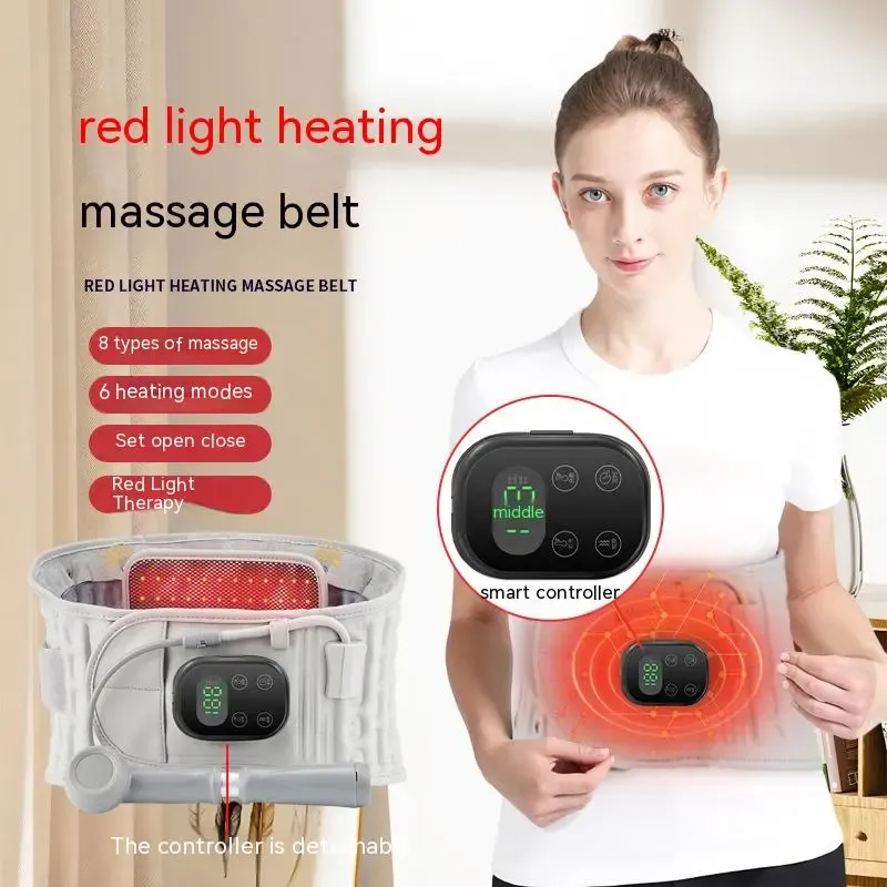 Red light therapy belt for core fascia release and lower back pain relief