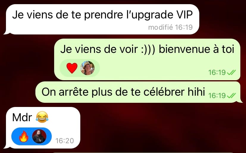 Capture d'écran du témoignage d'une participante du challenge Prestige Winter CEO