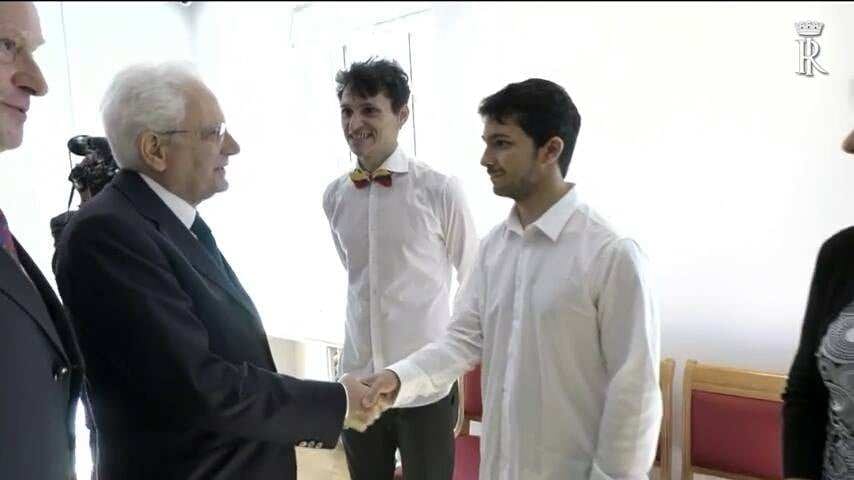 Gabriele with Italy's President Sergio Mattarella