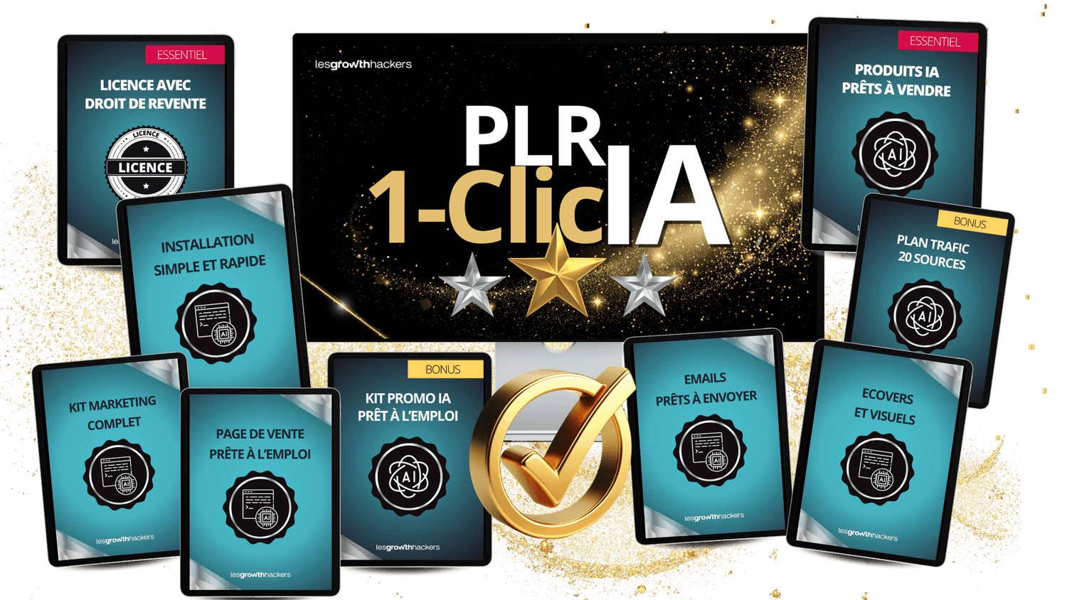 PLR IA 1-Clic — Pack complet