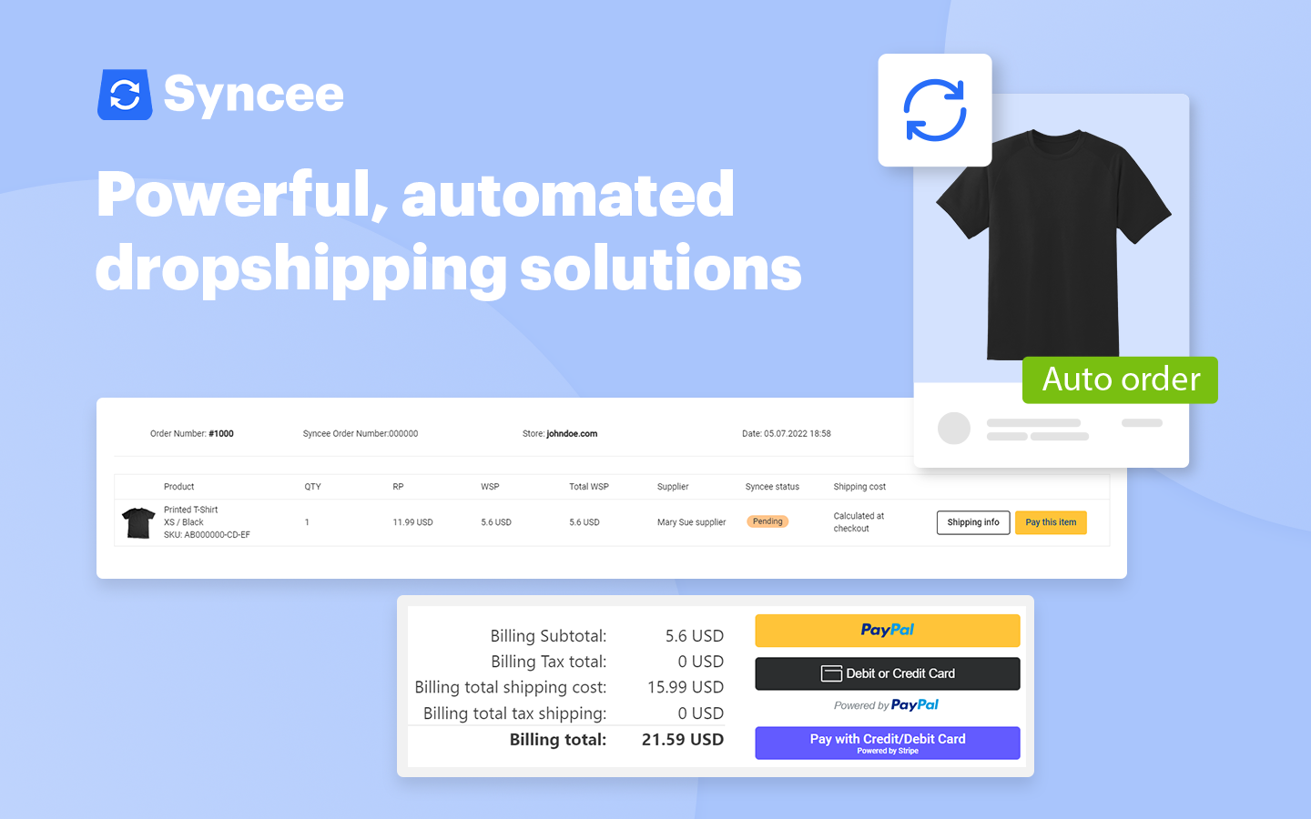 Syncee, powerful, automated dropshipping solutions