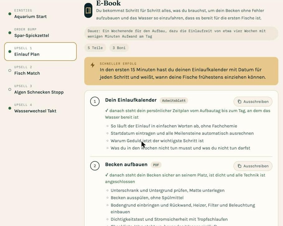 Funnel Studio baut das Produkt