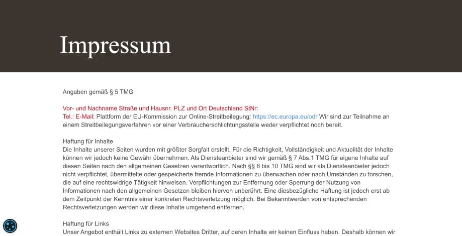 Vorlage Rechtsseite