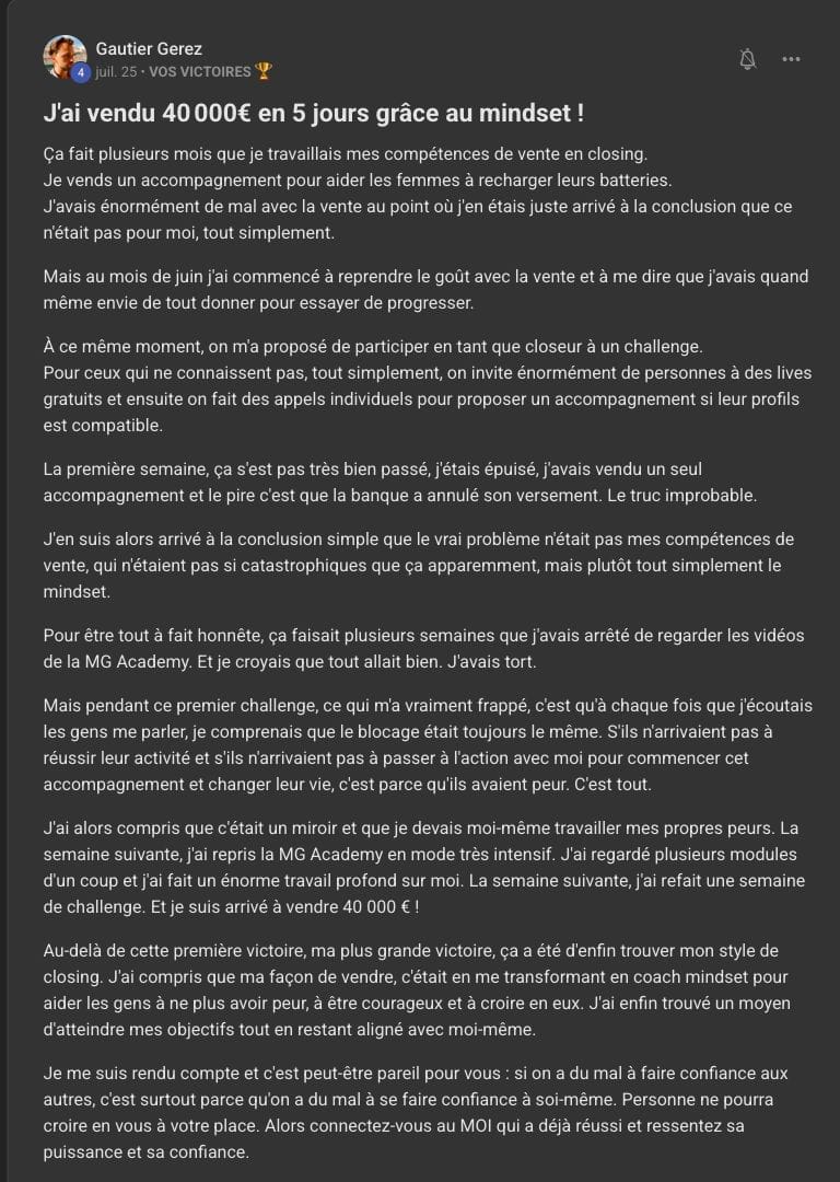 Publication originale de Gautier Gerez dans les victoires de MG Academy