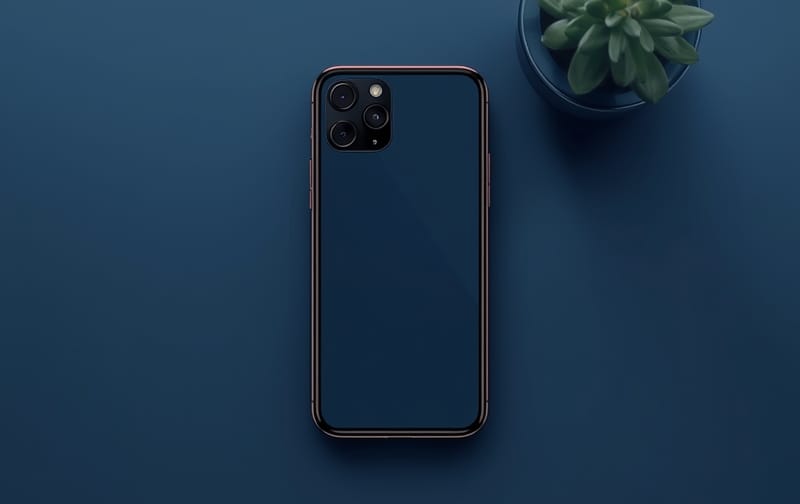 premium WhatsApp sales audit checklist mockup smartphone dark navy blue pink accents