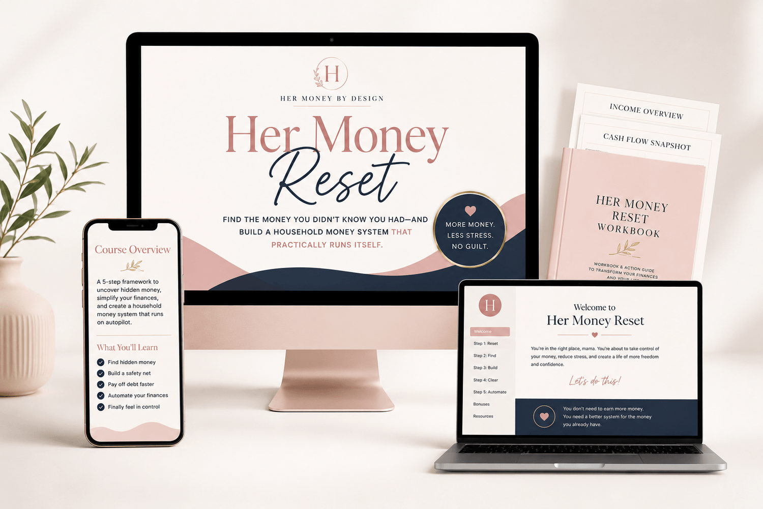 Her Money Reset course mockup