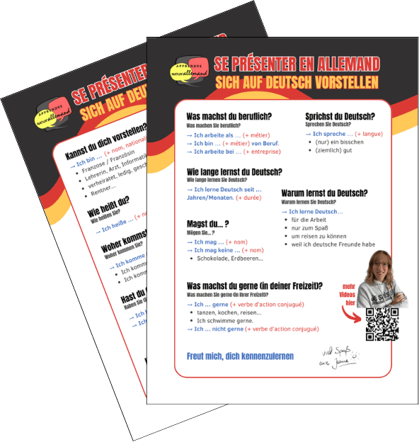 Fiche pratique : se présenter en allemand — 10 questions et réponses