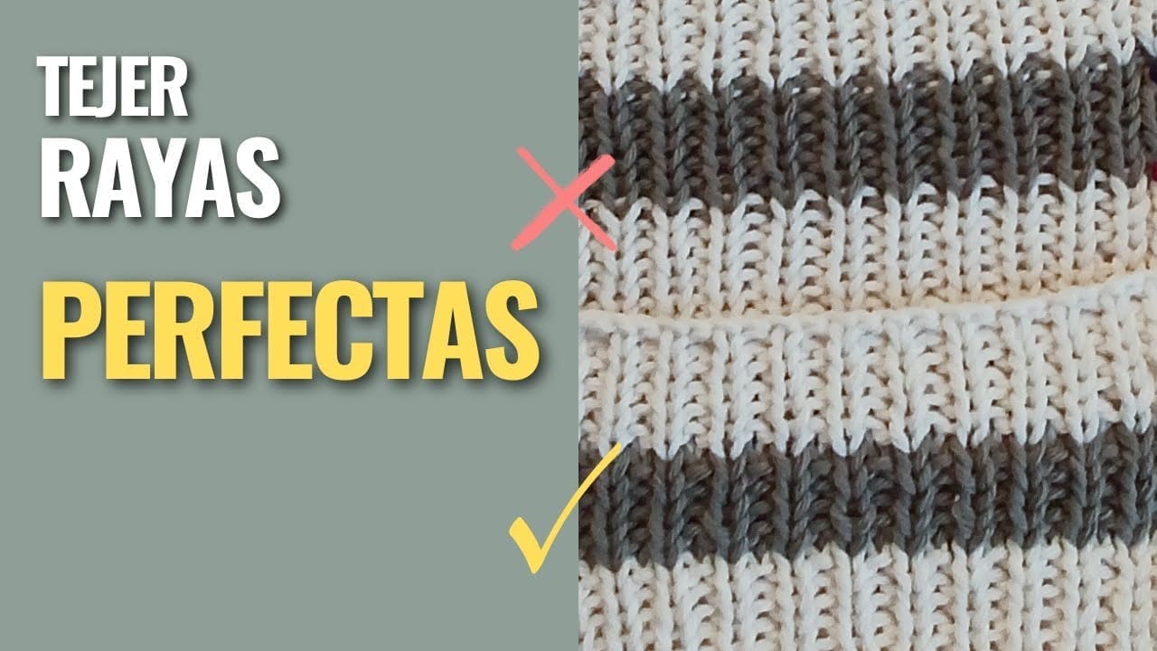 Como TEJER RAYAS prolijas y perfectas donde la transicion de colorsea invisible