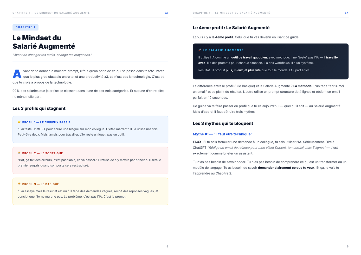 Aperçu du guide — page de contenu