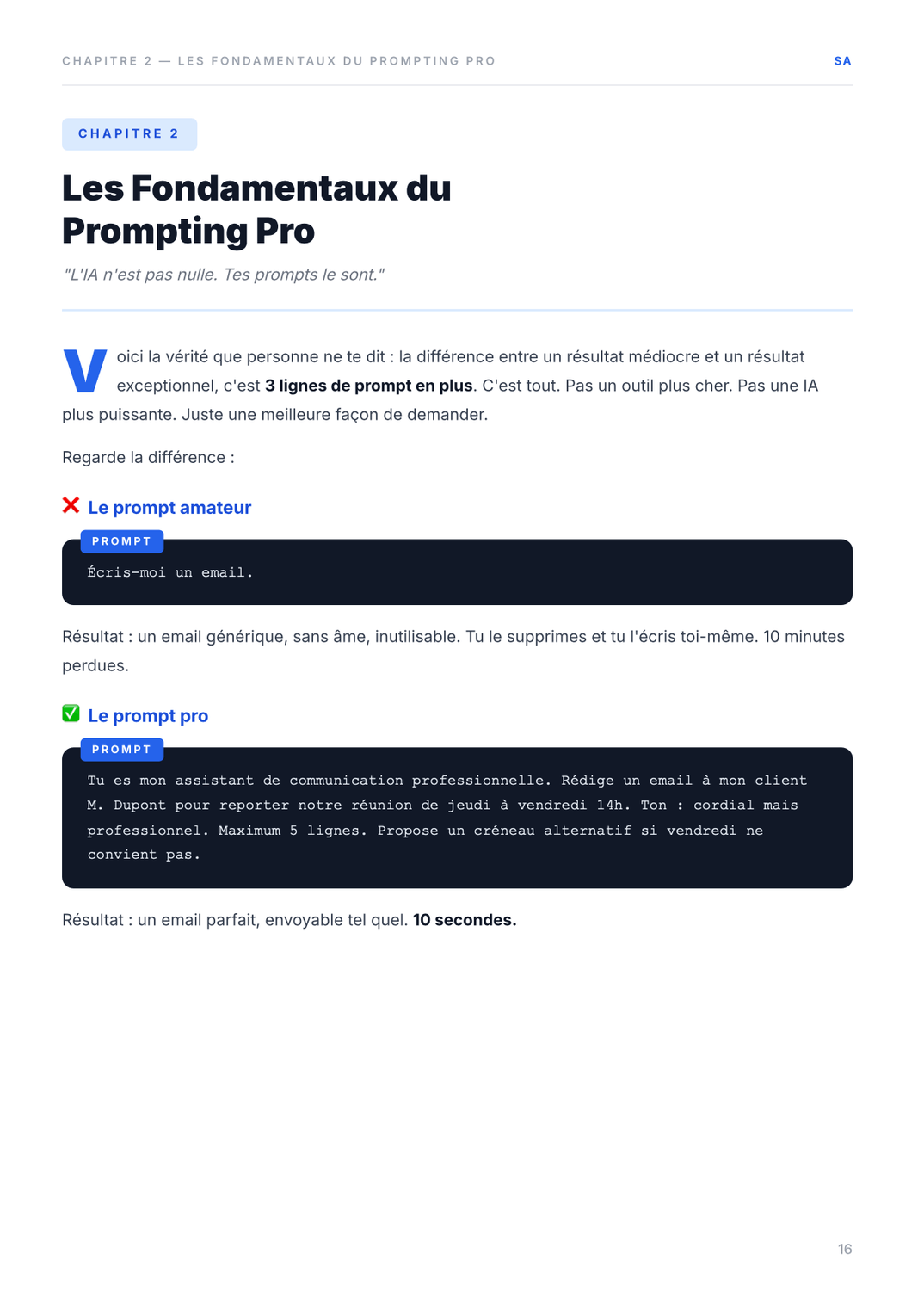 Aperçu du guide — prompts