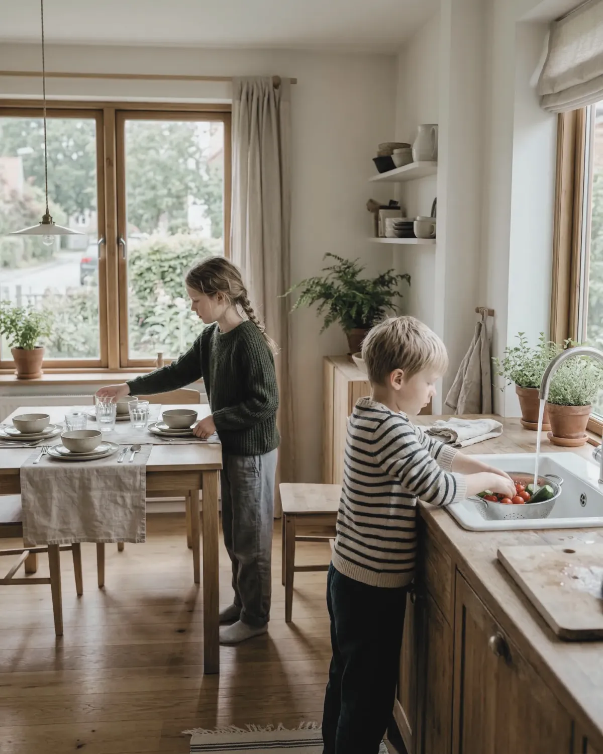 A calm family morning built on predictable routines