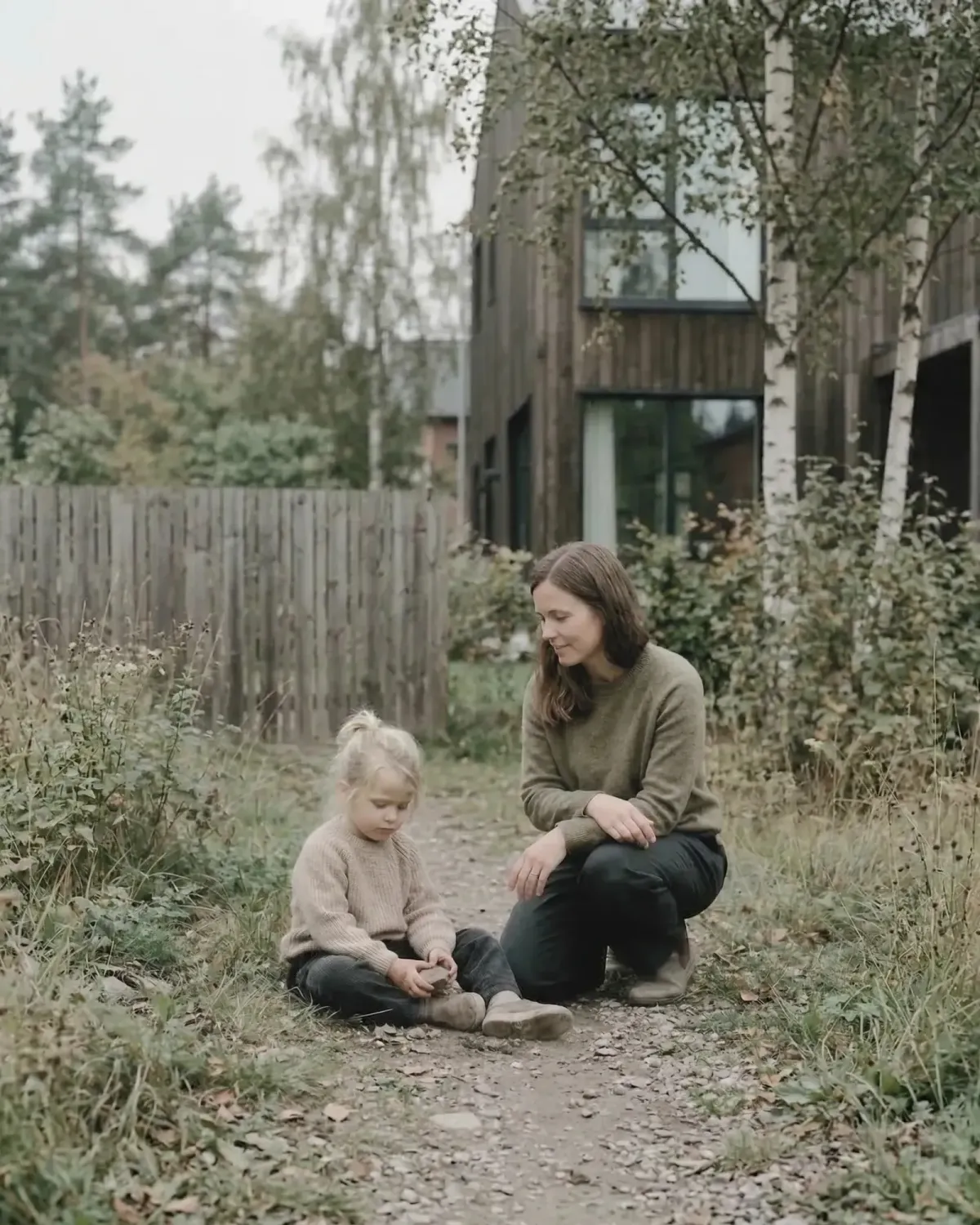 A parent finding a moment of calm amidst family life