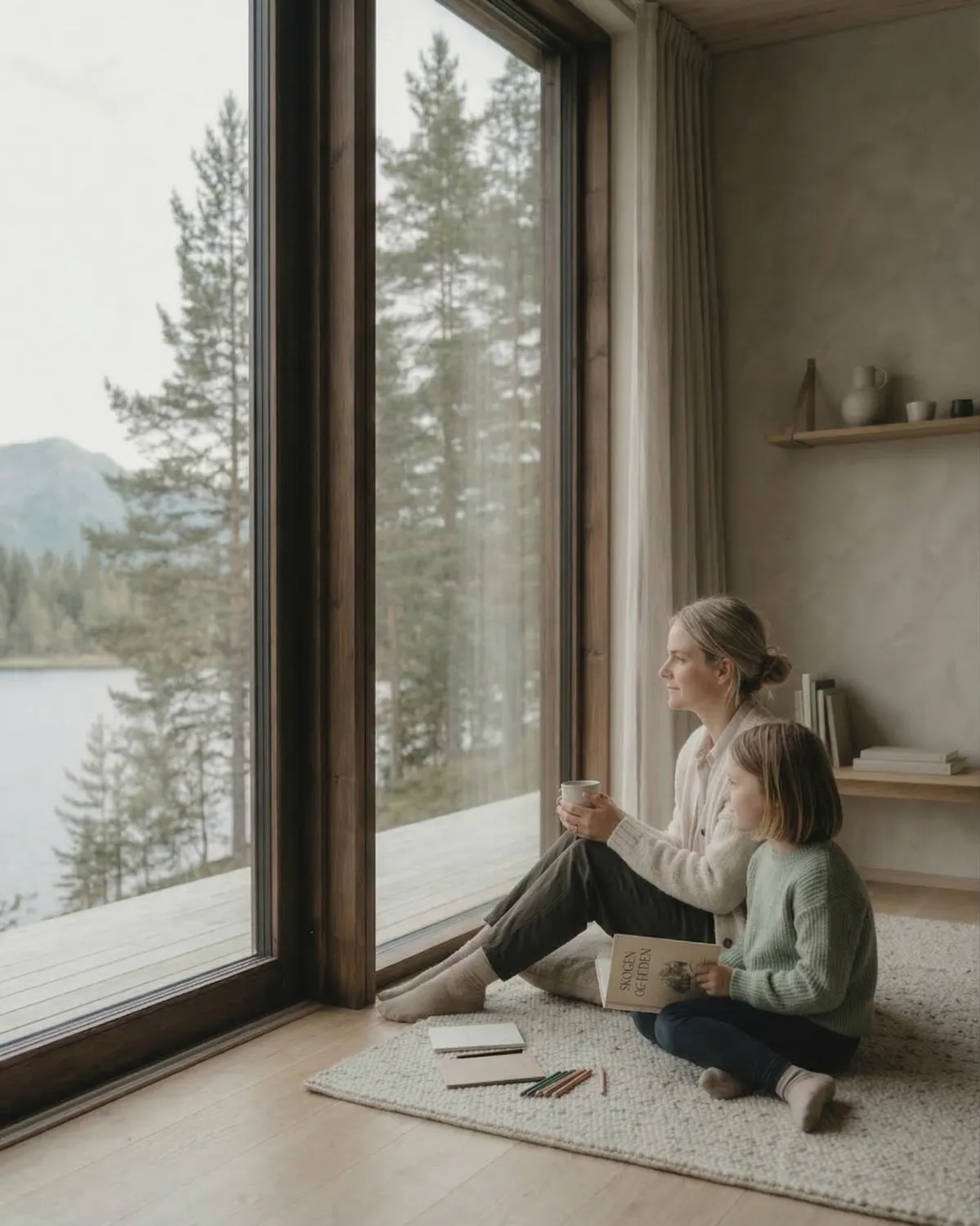 Calm Scandinavian parenting environment