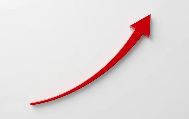 growth chart arrow up