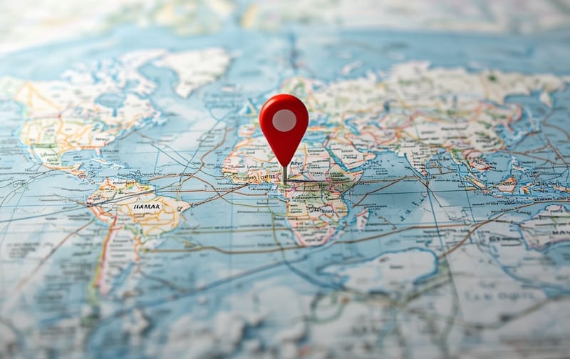 map location pin targeting