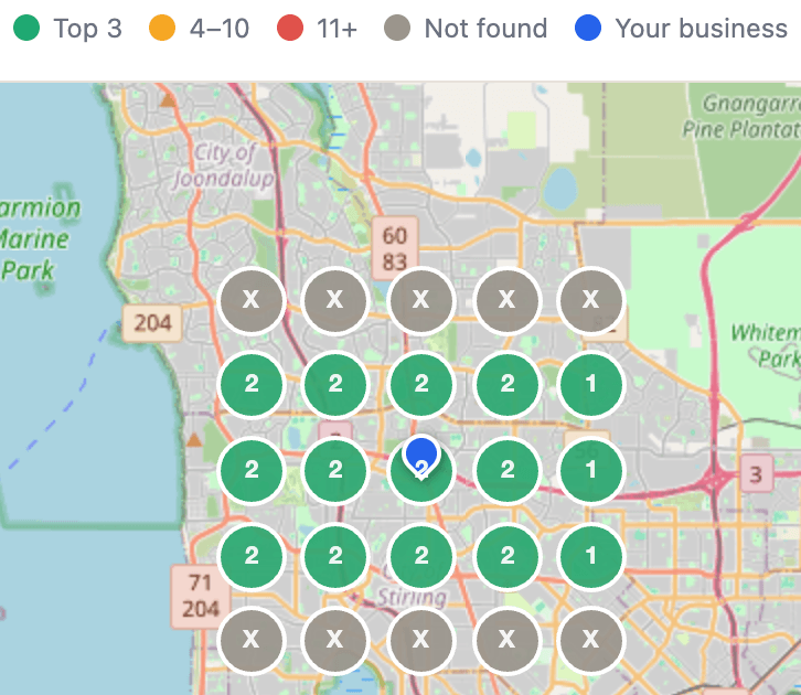 Map Pack Machine dashboard for Ambassador Car Care