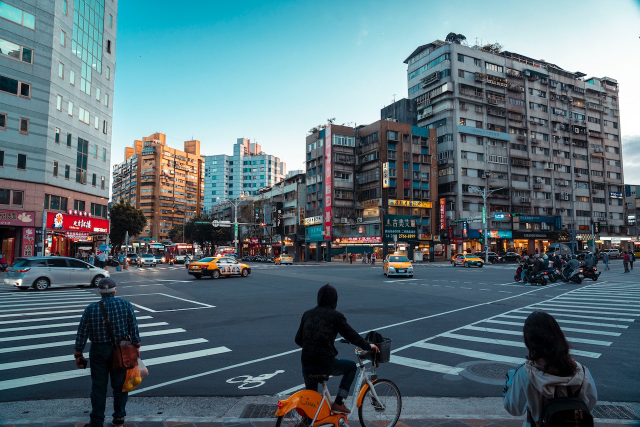 Street View in Taipei Taiwan