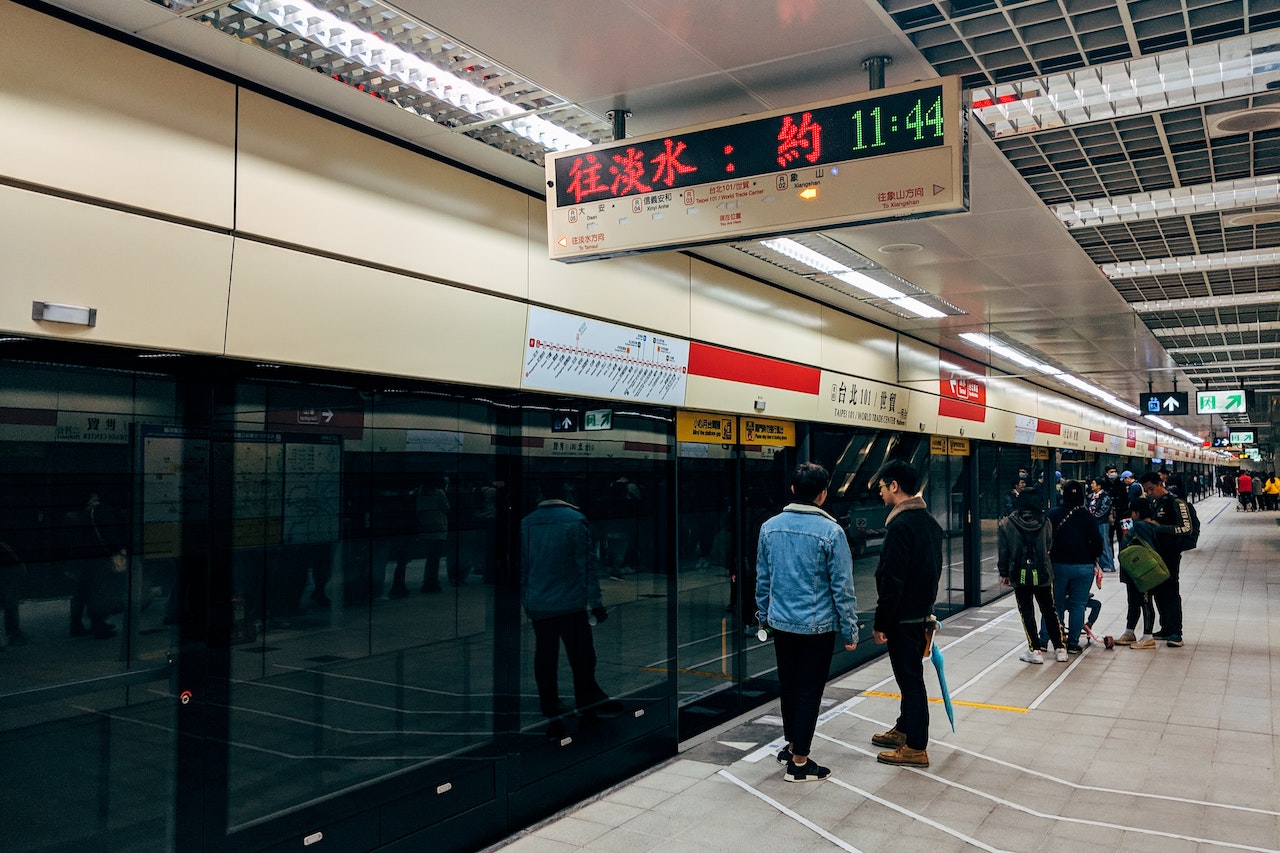 Redline MRT Station in Taipei Taiwan