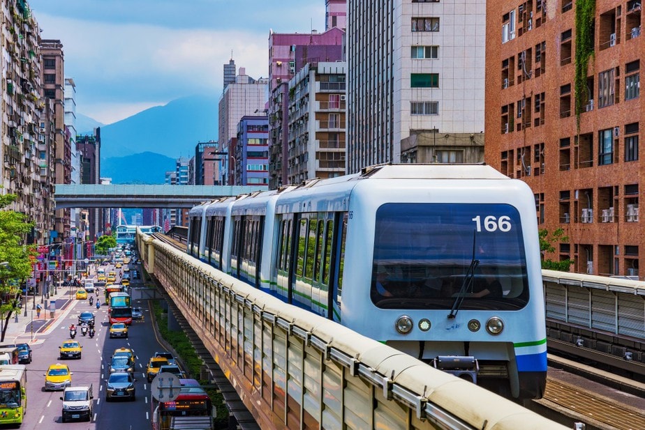 MRT Brown Line in Taipei Taiwan