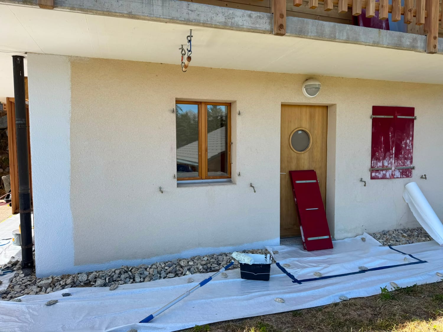 Chalet à Colombe avant travaux de peinture