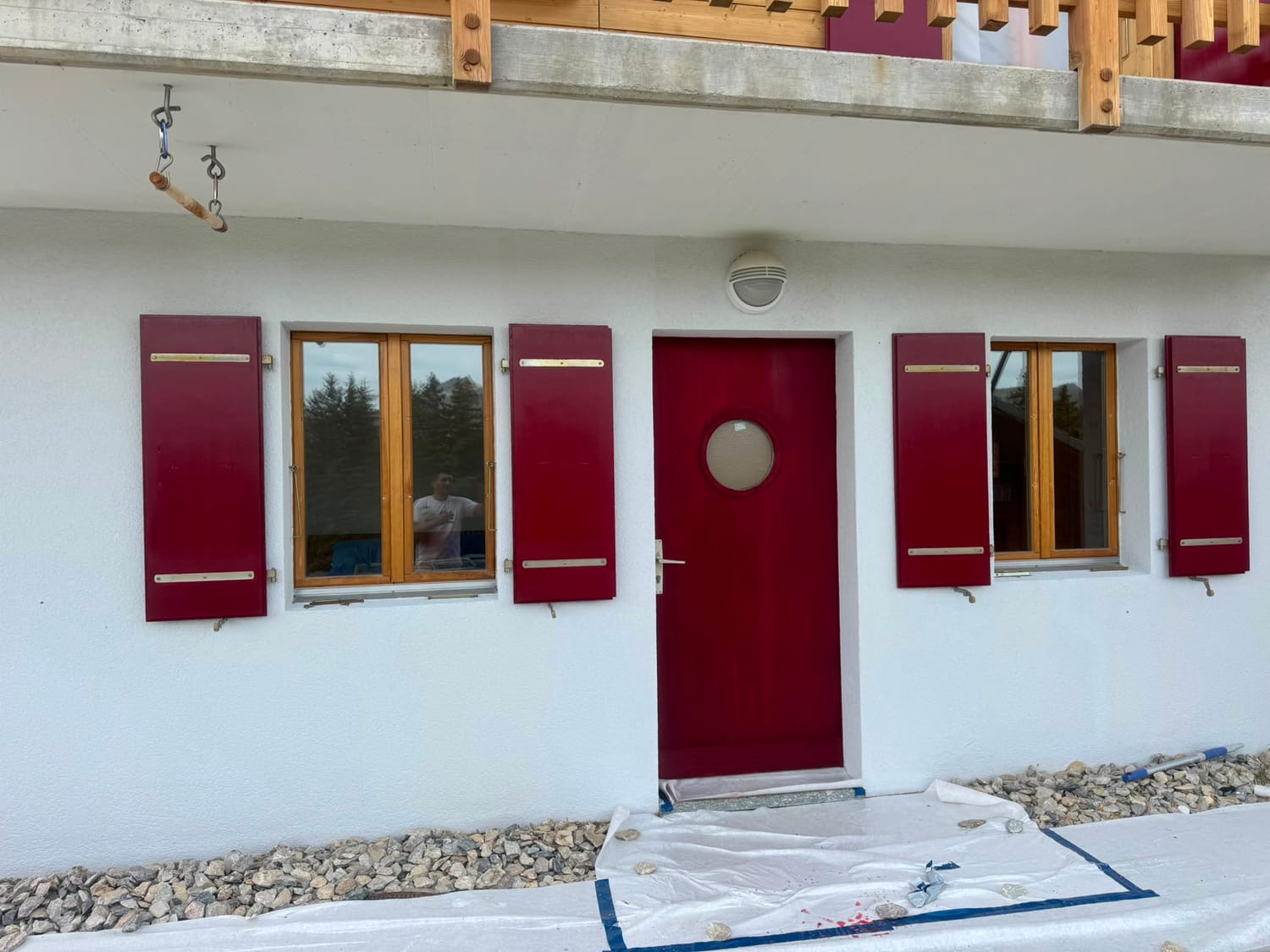 Chalet à Colombe après travaux de peinture