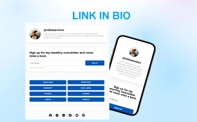 Free template link in bio for Instagram or TikTok