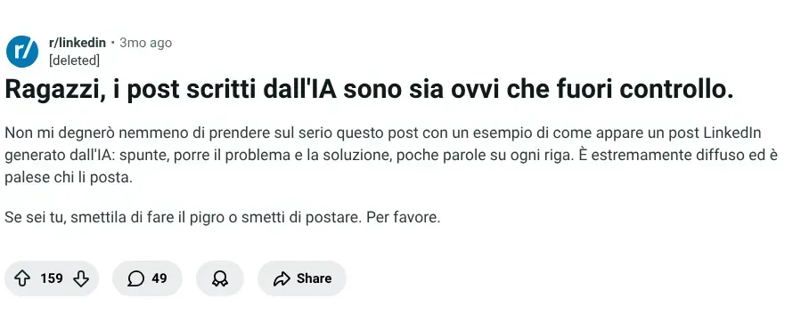 contenuti generici di poca qualità