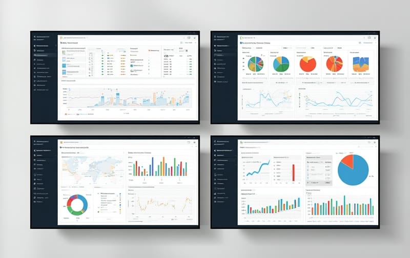 four software dashboards comparison workspace