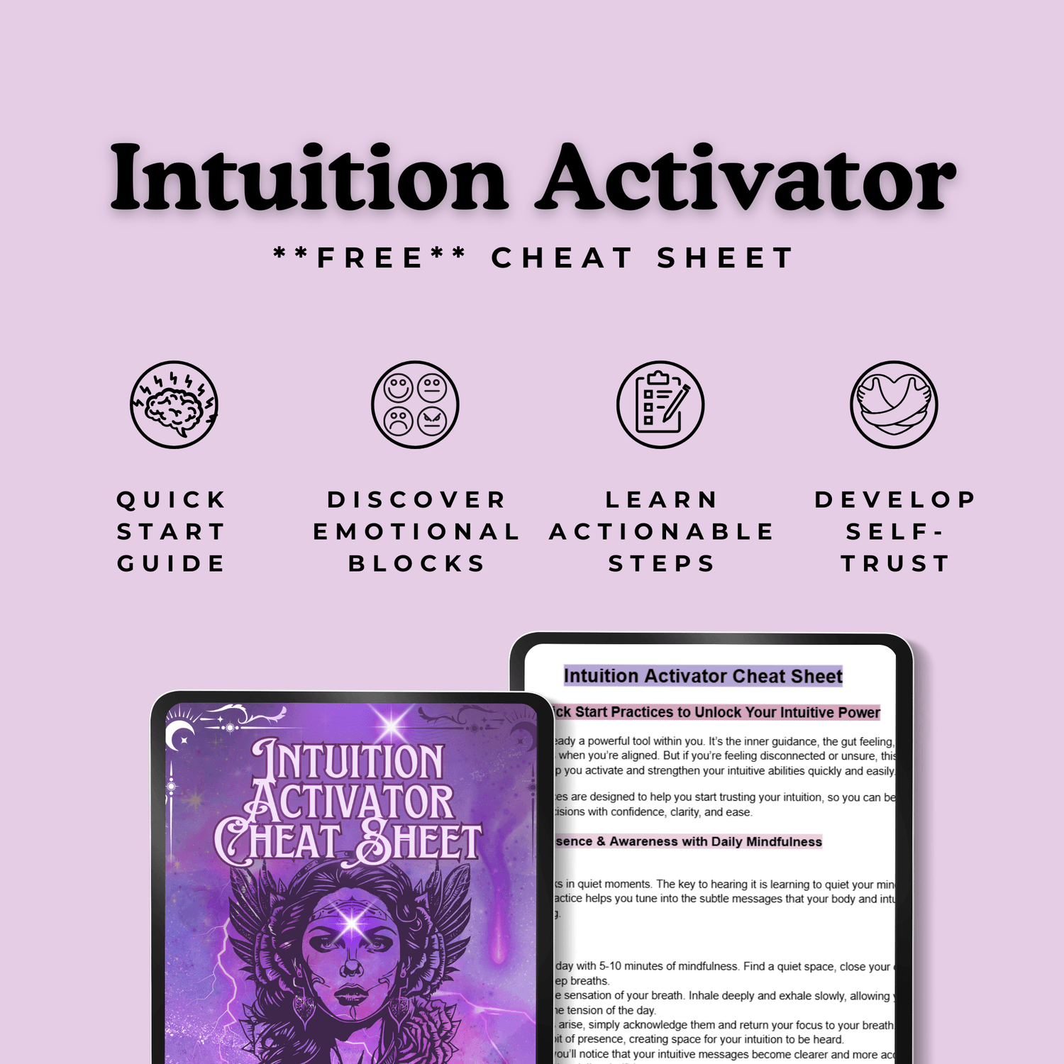 FREE Inuition Activation Cheat Sheet