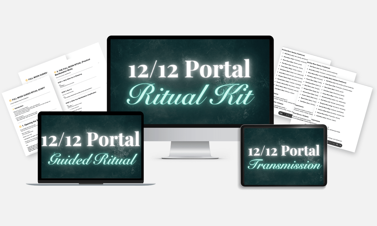 12/12 Portal Guided Ritual Kit with BONUS Manifestation Guide & 2026 Energetic Forecast