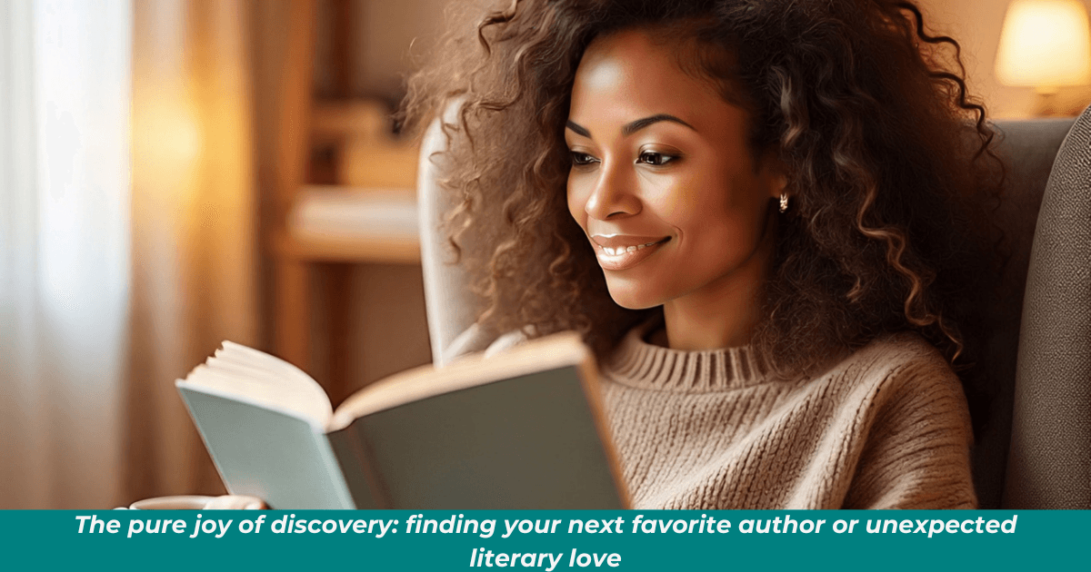 Woman with delighted expression while reading.