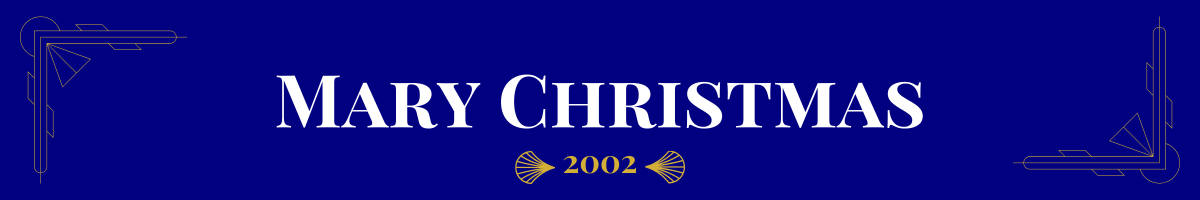 Basic banner of navy ground and very light gold art-deco brackets in the upper left and bottom right corners. In bolded pearl white, a movie title is written. This one says, “Christmas on the Range.” Beneath it, in gold, is the date (2019) the movie came out sandwiched between two gold art deco elements.