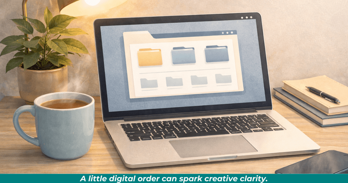 Organized computer workspace representing digital clarity.