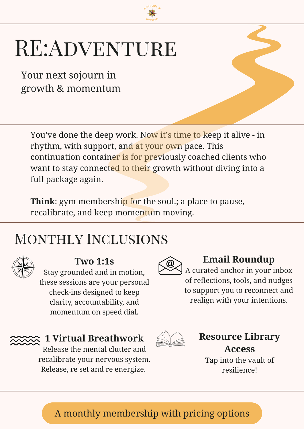 RE-Adventure Coaching Membership by Victoria Cumberbatch