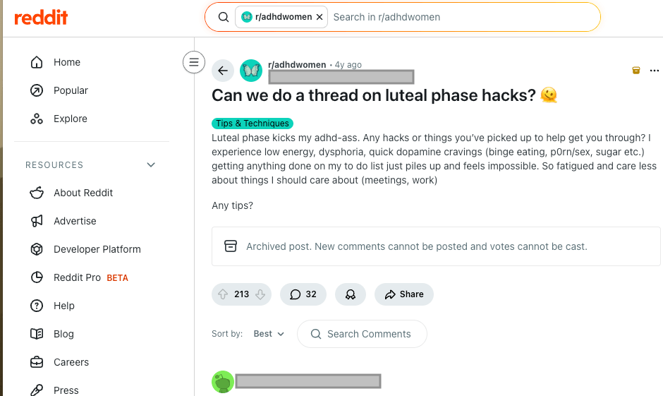reddit, adhdinwomen, victoriouscoach