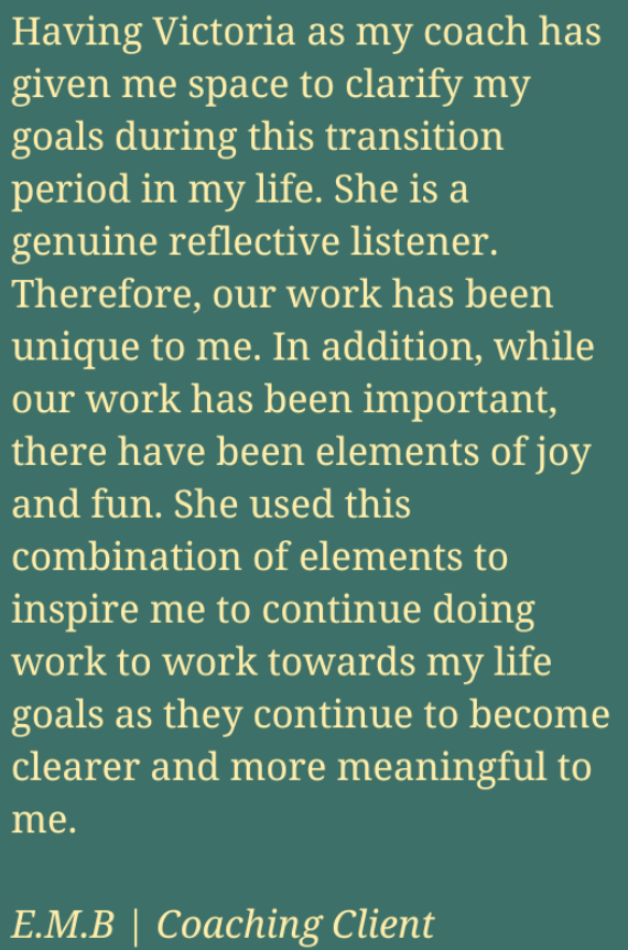 Victorious Coaching, TEstimonial
