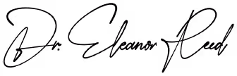 Signature of Dr Eleanor Reed, retired neurologist and co-founder of Brain Health Insider, Online Medical Publication