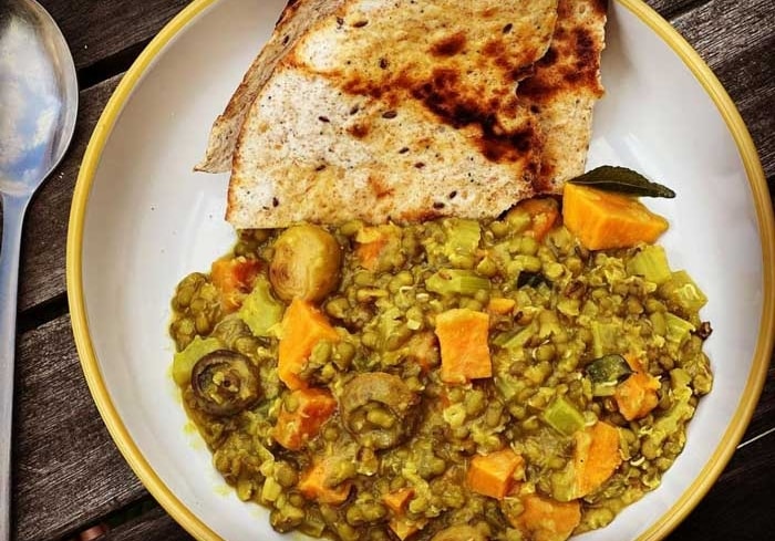 Mung Mushroom & Sweet Potato Stew