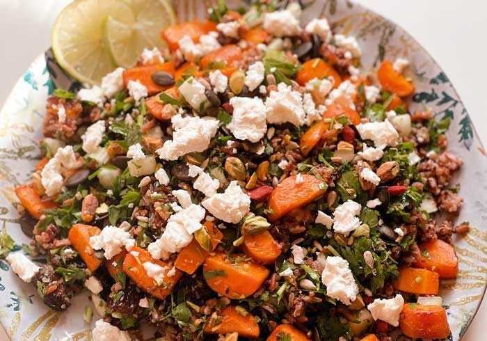 Carrot and Quinoa Salad with Feta and Pumpkins Seeds Recipe