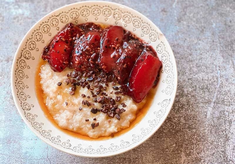 Plum & Cocoa Nib Compote