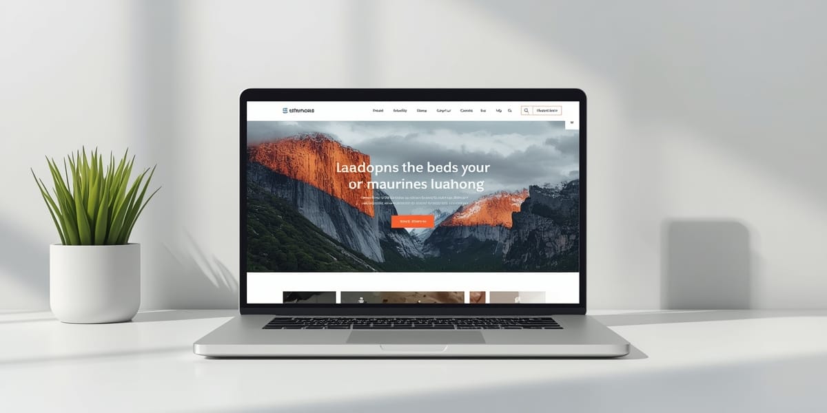 laptop smartphone small business website mockup