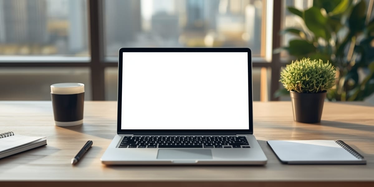 business worksheet notebook laptop desk