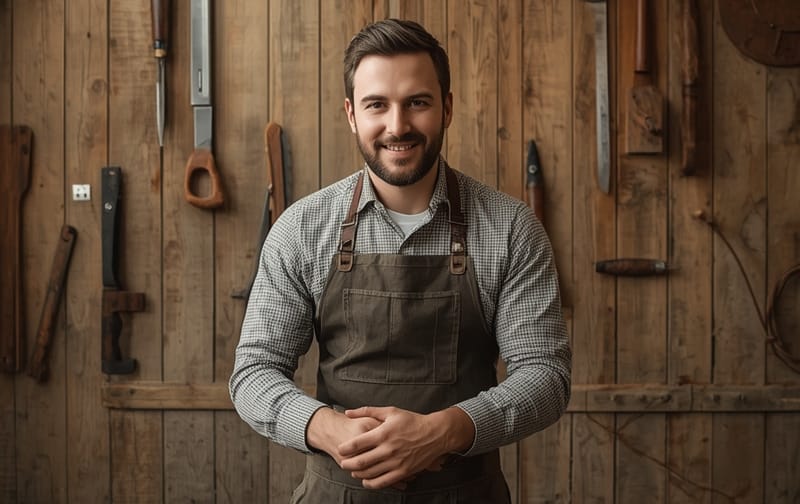 rustic workshop portrait hero placeholder