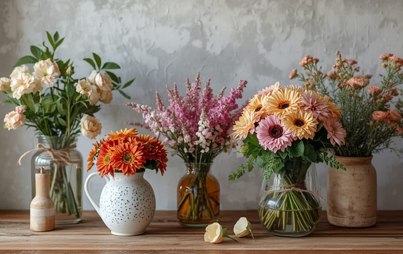 rustic home farmstand flowers