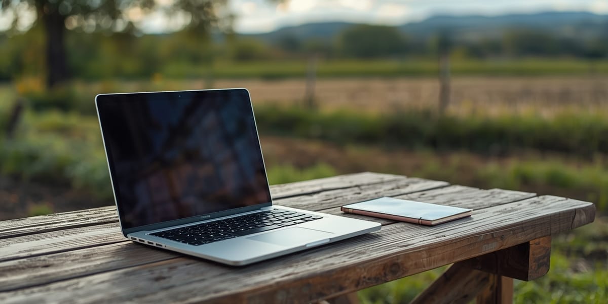 rustic farmstand laptop notebook guide
